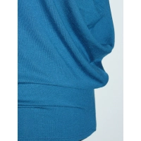 Bluzka Sonia w luźnym stylu oversize krótki rękaw - indygo